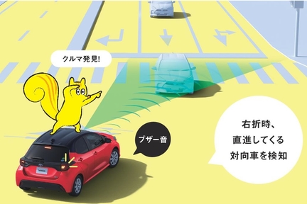 安全性能02_交差点での右左折時_イメージ